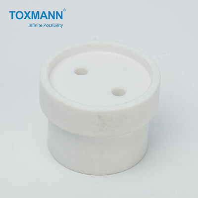 El parte movible de las piezas de POM Turned que trabaja a máquina del torno plástico del CNC rosca remover las rebabas la superficie