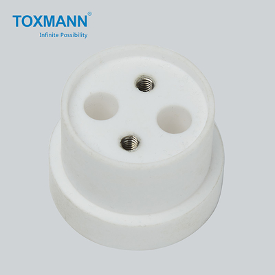 El parte movible de las piezas de POM Turned que trabaja a máquina del torno plástico del CNC rosca remover las rebabas la superficie