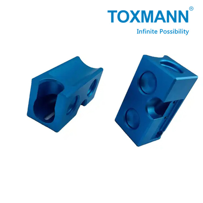 Mecanizado CNC de precisión azul anodizado Aluminio de acero inoxidable