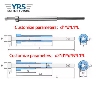 Tubo de empuje de manguito eyector de molde SKD61, pasador hueco de manguito de tubería no estándar personalizado, adecuado para molde de fundición a presión de plástico